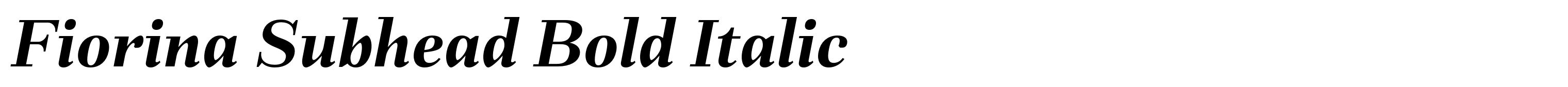 Fiorina Subhead Bold Italic